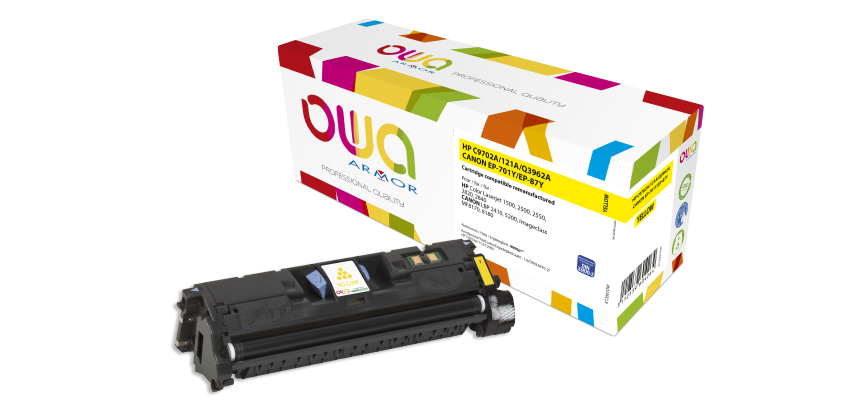 Toner remanufacturé OWA - standard - pour HP C9701A, Q3961A, CANON 701C, EP-87C