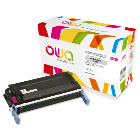 Gereviseerde toner OWA standaard voor HP C9721A, CANON EP-85 C