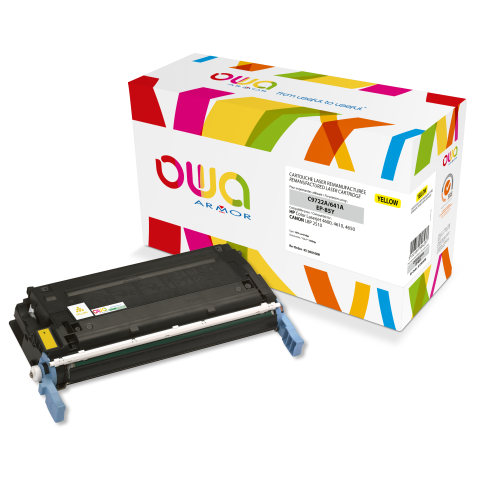 Toner remanufacturé OWA - standard - pour HP C9721A, CANON EP-85 C