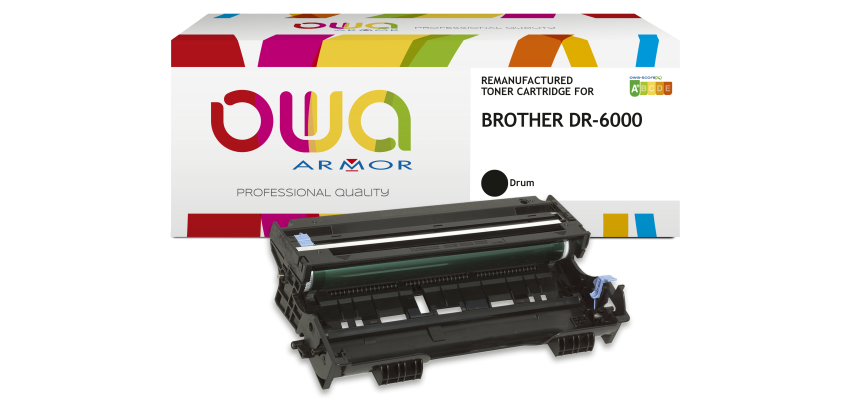 Tambour remanufacturé OWA - standard - Noir - pour BROTHER DR-6000