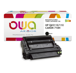 Toner remanufacturé OWA - haute capacité - Noir - pour HP Q6511X, CANON 710H