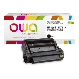 Toner remanufacturé OWA - haute capacité - Noir - pour HP Q6511X, CANON 710H