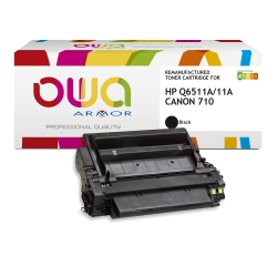 Toner remanufacturé OWA - standard - Noir - pour HP Q6511A, CANON 710