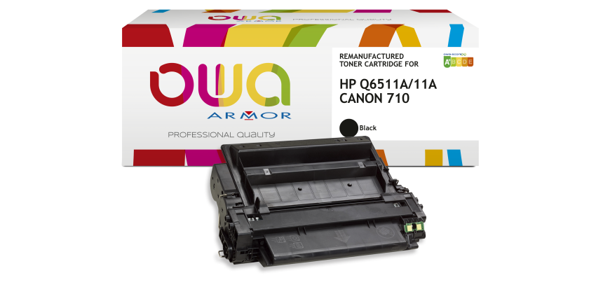 Toner remanufacturé OWA - standard - Noir - pour HP Q6511A, CANON 710