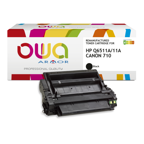 Toner remanufacturé OWA - standard - Noir - pour HP Q6511A, CANON 710