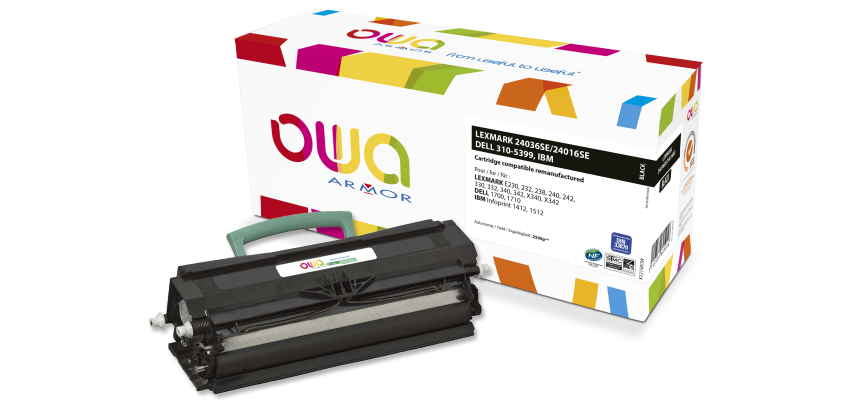 Toner remanufacturé OWA - standard - Noir - pour LEXMARK 24036SE, 24016SE, DELL 310-5399, IBM 75P5708