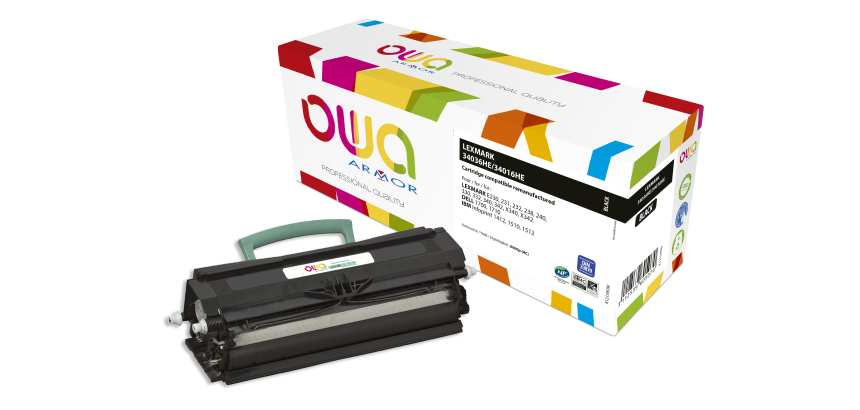 Toner remanufacturé OWA - haute capacité - Noir - pour LEXMARK 34036HE, 34016HE, DELL 593-10042, IBM 75P5710