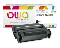 EN_Toner remanufacturé OWA - haute capacité - Noir - pour LEXMARK 12A8325, 12A8425, 12A8644, IBM 75P6051