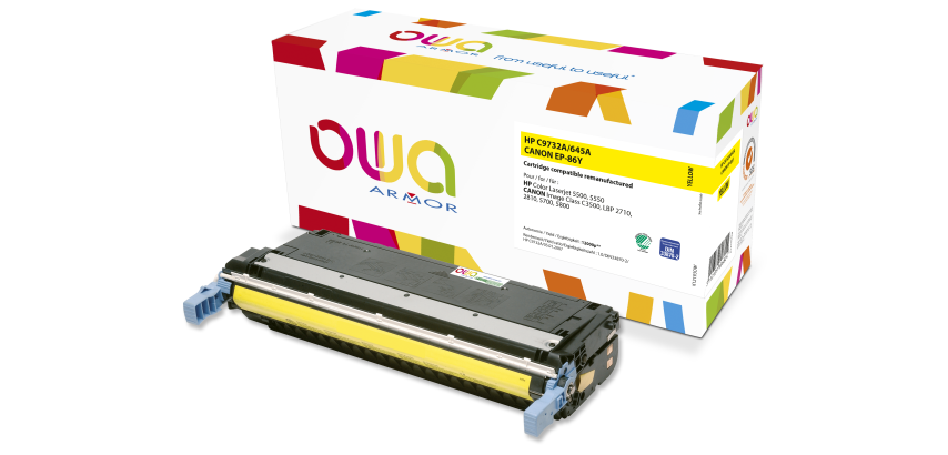 Toner remanufacturé OWA - standard - pour HP C9731A, CANON EP-86 C