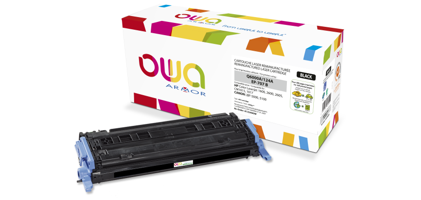 Toner remanufacturé OWA - standard - pour HP C9731A, CANON EP-86 C