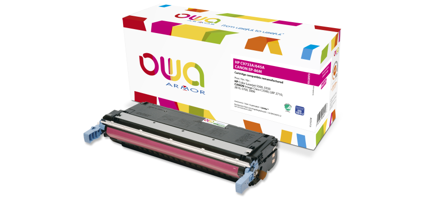 Toner remanufacturé OWA - standard - pour HP C9731A, CANON EP-86 C