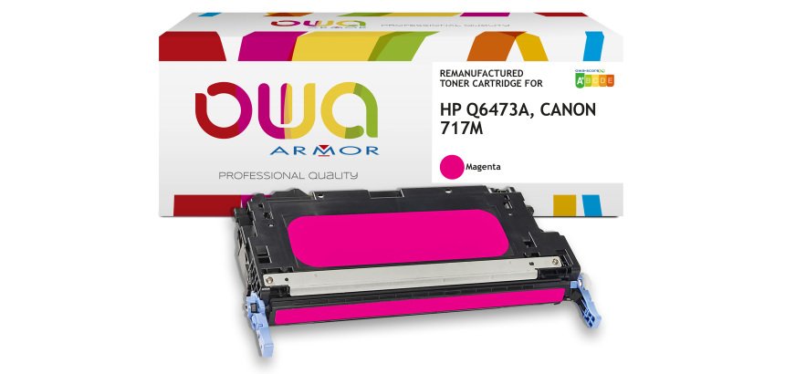 Toner remanufacturé OWA - standard - pour HP Q6471A, CANON 717C
