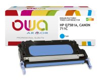 DE_Toner remanufacturé OWA - standard - Cyan - pour HP Q7581A, CANON 711C