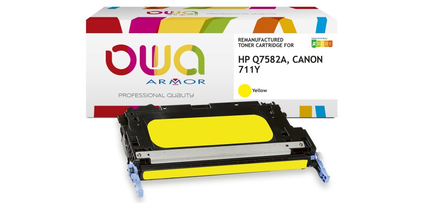 OWA wiederaufbereiteter Toner - Standard - für HP Q7581A, CANON 711C