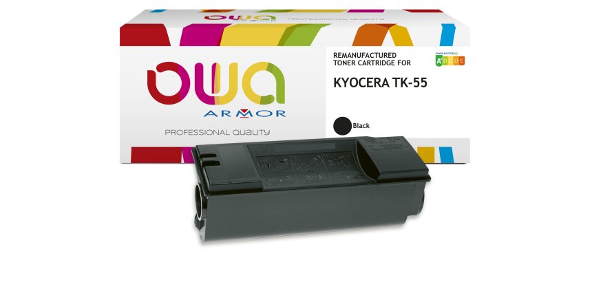 Toner remanufacturé OWA - standard - Noir - pour KYOCERA TK-55