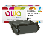 Toner remanufacturé OWA - standard - Noir - pour LEXMARK 12A7365, 12A7465