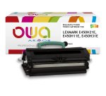 Toner remanufacturé OWA - haute capacité - Noir - pour LEXMARK E450H21E, E450H11E, E450H31E