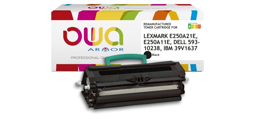 Toner remanufacturé OWA - standard - Noir - pour LEXMARK E250A21E, E250A11E, DELL 593-10238, IBM 39V1637