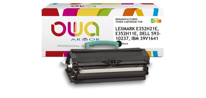 Toner remanufacturé OWA - haute capacité - Noir - pour LEXMARK E352H21E, E352H11E, DELL 593-10237, IBM 39V1641
