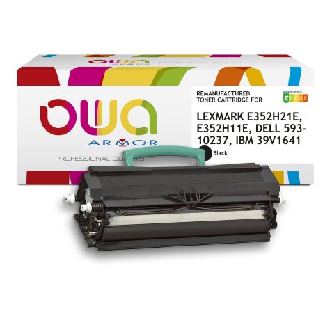 Toner remanufacturé OWA - haute capacité - Noir - pour LEXMARK E352H21E, E352H11E, DELL 593-10237, IBM 39V1641