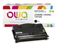 EN_Toner remanufacturé OWA - standard - Noir - pour LEXMARK 12036SE, 12016SE