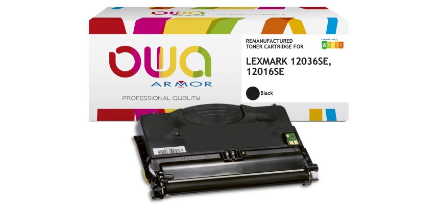 Toner remanufacturé OWA - standard - Noir - pour LEXMARK 12036SE, 12016SE