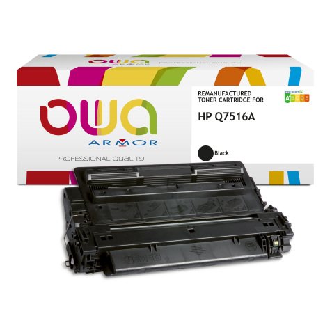 Toner remanufacturé OWA - standard - Noir - pour HP Q7516A