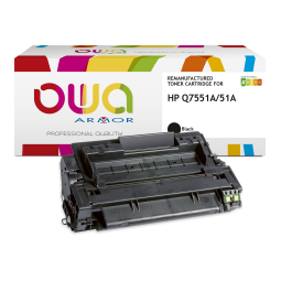 Toner remanufacturé OWA - standard - Noir - pour HP Q7551A