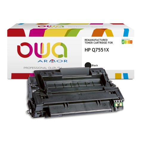 Toner remanufacturé OWA - haute capacité - Noir - pour HP Q7551X