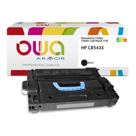 Toner remanufacturé OWA - standard - Noir - pour HP C8543X