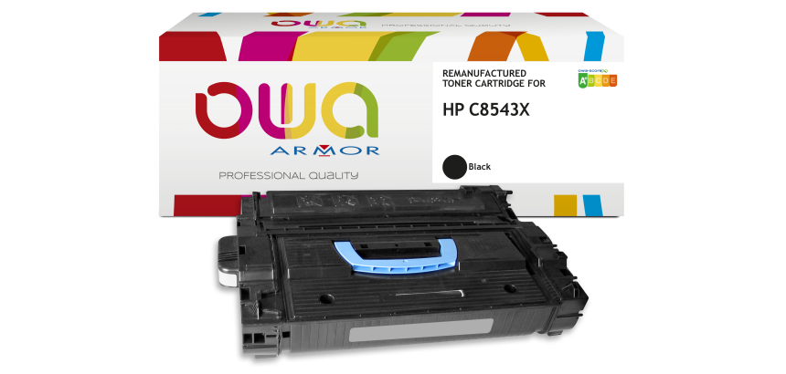 Toner remanufacturé OWA - standard - Noir - pour HP C8543X