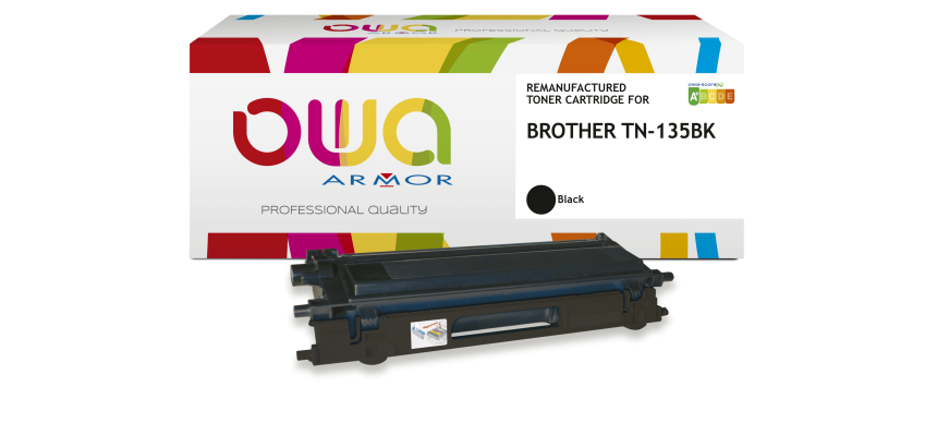Toner remanufacturé OWA - haute capacité - Noir - pour BROTHER TN-135BK