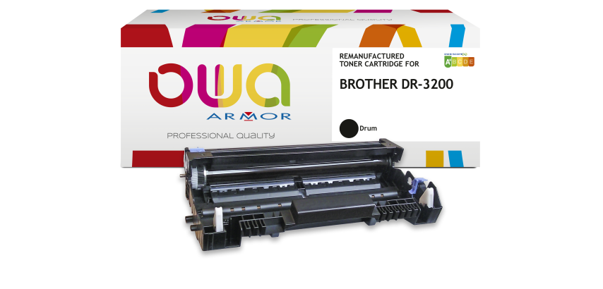 Remanufactured Drum OWA - Standard - Black - for BROTHER DR-3215, DR-3200