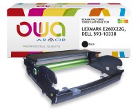EN_Tambour remanufacturé OWA - standard - Noir - pour LEXMARK E260X22G, DELL 593-10338
