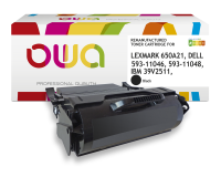 Toner remanufacturé OWA - standard - Noir - pour LEXMARK T650A21E, T650A11E, X651A21E, X651A11E, DELL 593-11046, 593-11048, IBM 39V2511, 39V2967