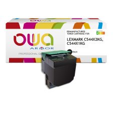 Toner remanufacturé OWA - haute capacité - Noir - pour LEXMARK C544X2KG, C544X1KG