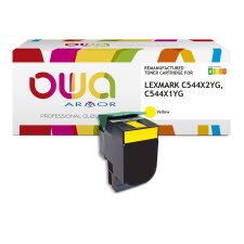 Toner remanufacturé OWA - haute capacité - pour LEXMARK C544X2YG, C544X1YG