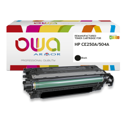 Toner remanufacturé OWA - standard - Noir - pour HP CE250A, CANON 723BK