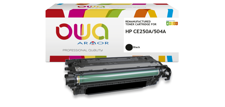 Toner remanufacturé OWA - standard - Noir - pour HP CE250A, CANON 723BK