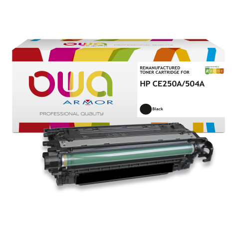 Toner remanufacturé OWA - standard - Noir - pour HP CE250A, CANON 723BK