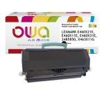 Toner remanufacturé OWA - haute capacité - Noir - pour LEXMARK E460X21E, E460X11E, E460X31E, 24B5850, X463X11G, X463X21G, X463X31G, DELL 593-10500, 593-10501, 593-10840, 593-10841, 593-10838, 593-10839, IBM 39V3202, 39V3203, 39V3204, 39V3206, OLIVETTI B0964