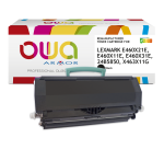 Toner remanufacturé OWA - haute capacité - Noir - pour LEXMARK E460X21E, E460X11E, E460X31E, 24B5850, X463X11G, X463X21G, X463X31G, DELL 593-10500, 593-10501, 593-10840, 593-10841, 593-10838, 593-10839, IBM 39V3202, 39V3203, 39V3204, 39V3206, OLIVETTI B0964