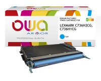 Toner remanufacturé OWA - haute capacité - pour LEXMARK C736H2CG, C736H1CG