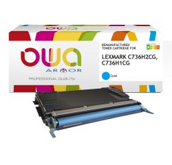 Toner remanufacturé OWA - haute capacité - pour LEXMARK C736H2MG, C736H1MG