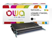 EN_Toner remanufacturé OWA - haute capacité - Noir - pour LEXMARK C736H2KG, C736H1KG