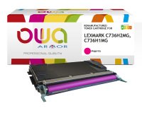 Toner remanufacturé OWA - haute capacité - pour LEXMARK C736H2MG, C736H1MG