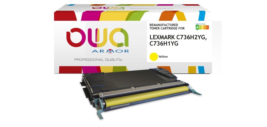 Toner remanufacturé OWA - haute capacité - pour LEXMARK C736H2CG, C736H1CG
