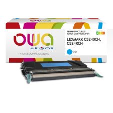 Toner remanufacturé OWA - haute capacité - pour LEXMARK C5240CH, C524RCH