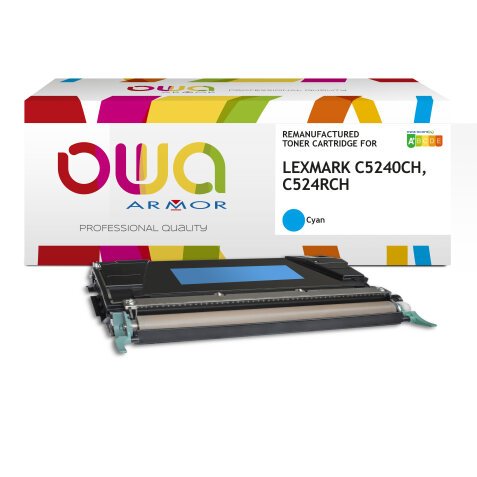 Toner remanufacturé OWA - haute capacité - pour LEXMARK C5240CH, C524RCH