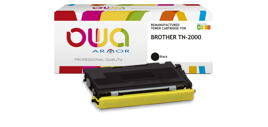 Toner remanufacturé OWA - très très haute capacité - Noir - pour BROTHER TN-2000